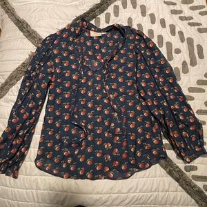 Maeve for Anthropologie peach blouse